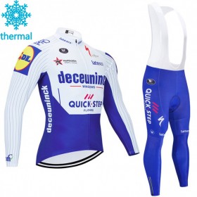 Tenue Maillot M/L + Collant à Bretelles 2020 Deceuninck-Quick-Step Hiver Thermal Fleece N001